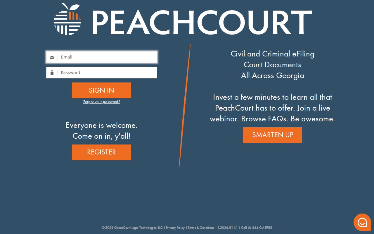 PeachCourt Georgia civil and criminal filing service