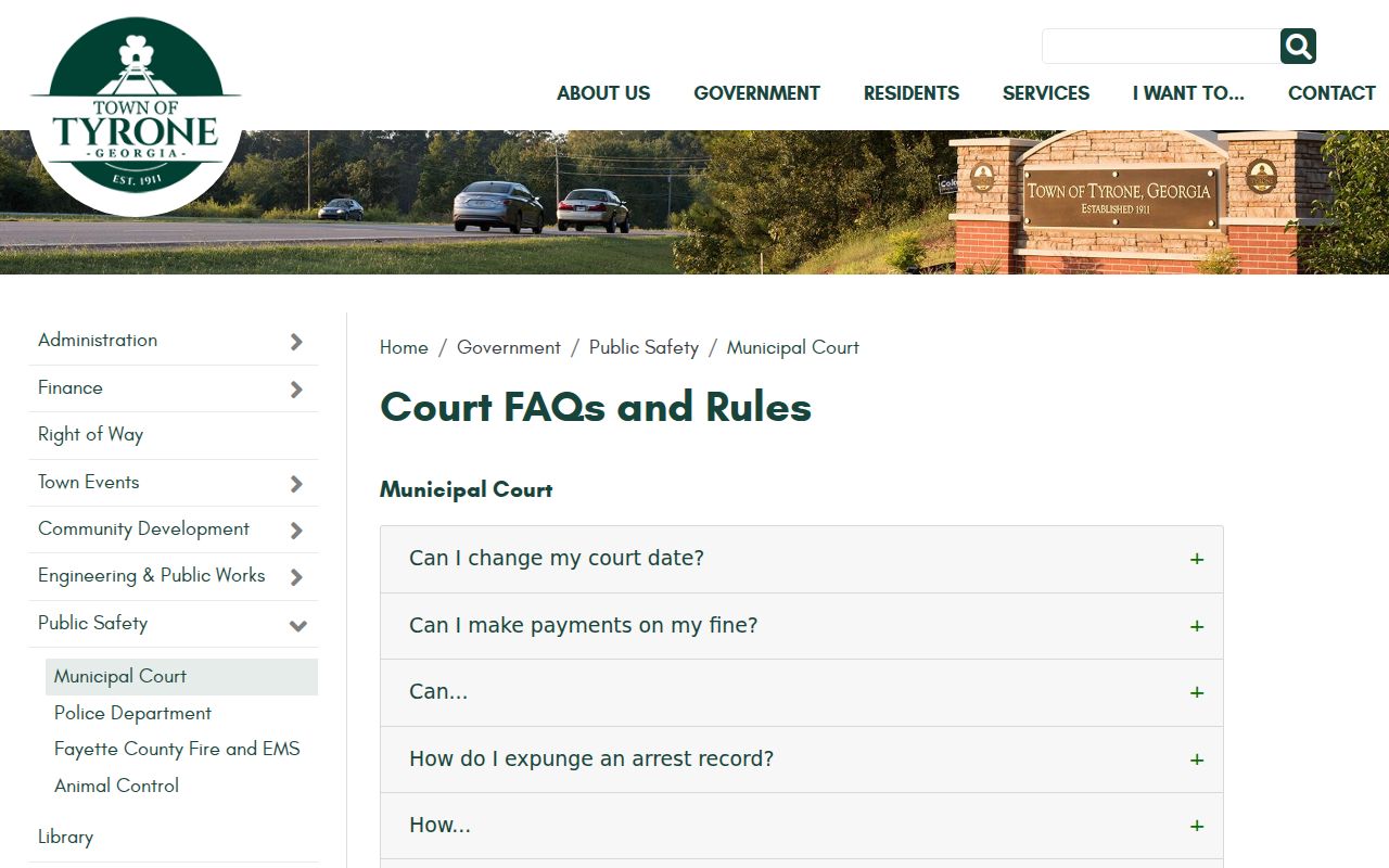 Tyrone court docket continuance and court rules